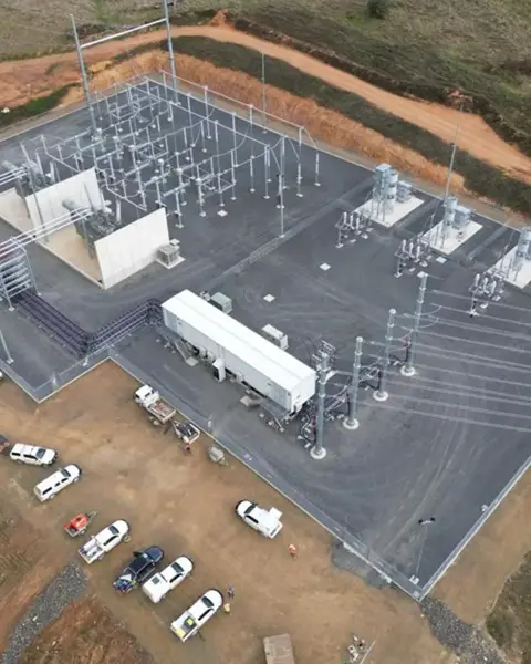 Rye Park Wind farm substation construction