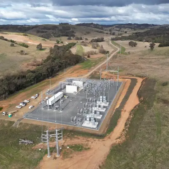 Rye Park Wind farm substation construction