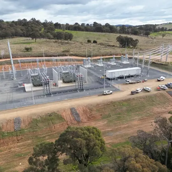 Rye Park Wind farm substation construction